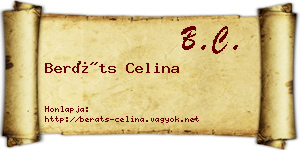 Beráts Celina névjegykártya